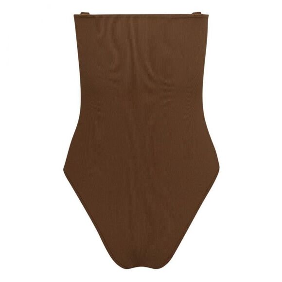 NWT FREE PEOPLE X ZULU & ZEPHYR BROWN RIBBED ONE PIECE - Picture 6 of 7